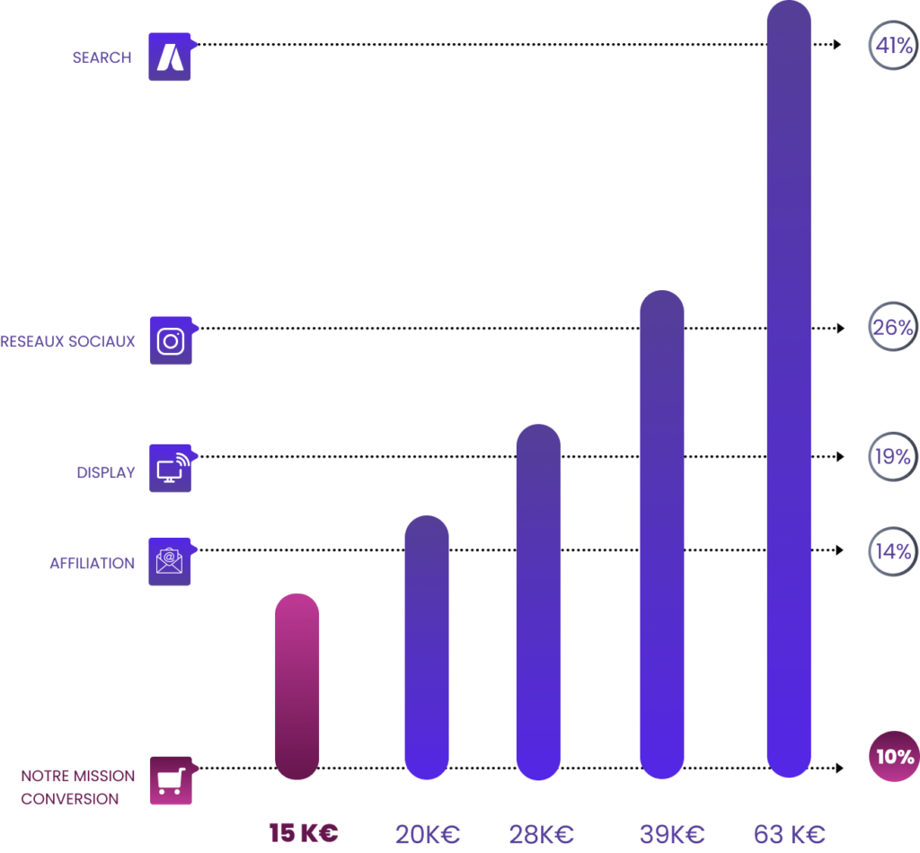 Dépenses en marketing digital
